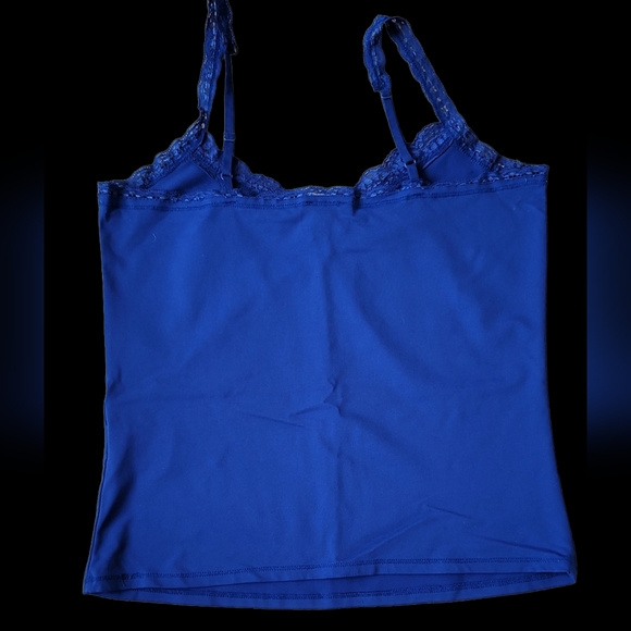 SALE 3 for $15 Royal Blue Tank / Cami Adjustable Straps Lace Sz S - Picture 2 of 6